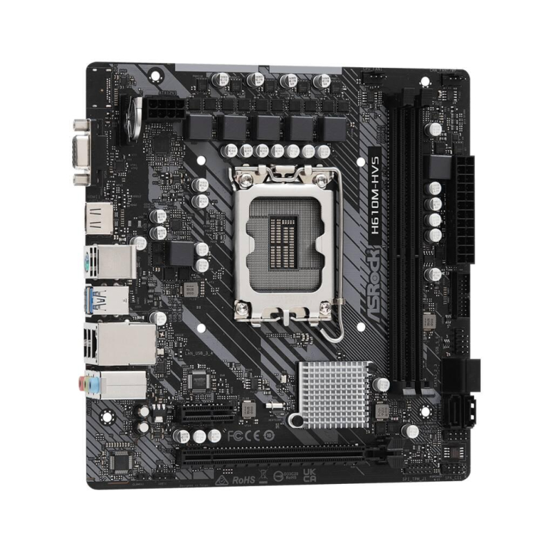 Материнская плата Asrock H610M-HVS Soc-1700 Intel H610 2xDDR4 mATX