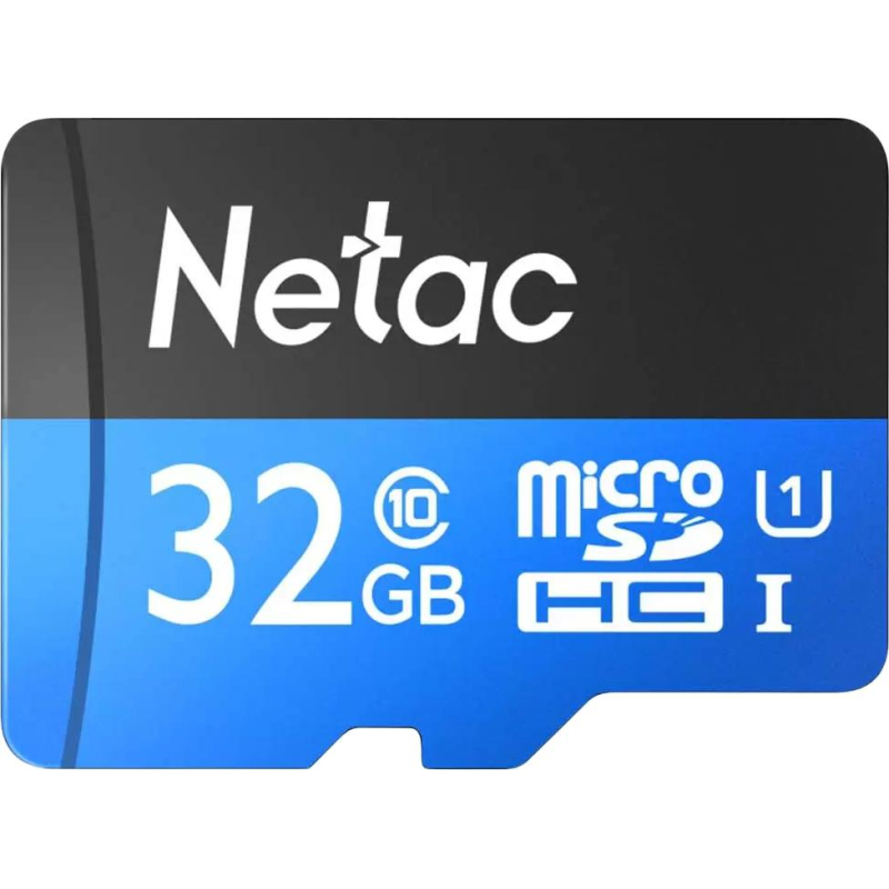 Карта памяти Netac MicroSD card P500 Standard 32GB, retail version w/SD