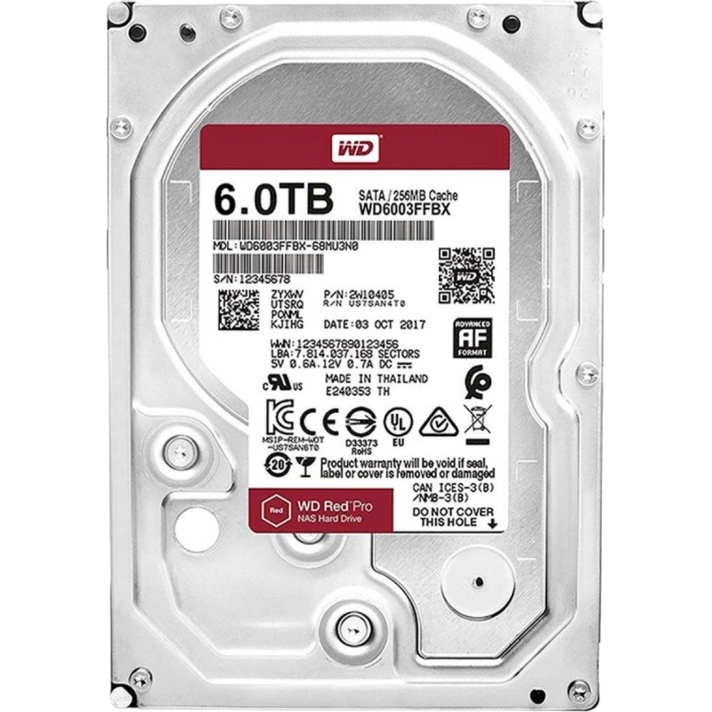 Жесткий диск WD Red Pro 6TB 3.5 7200rpm 256MB SATA(WD6003FFBX)