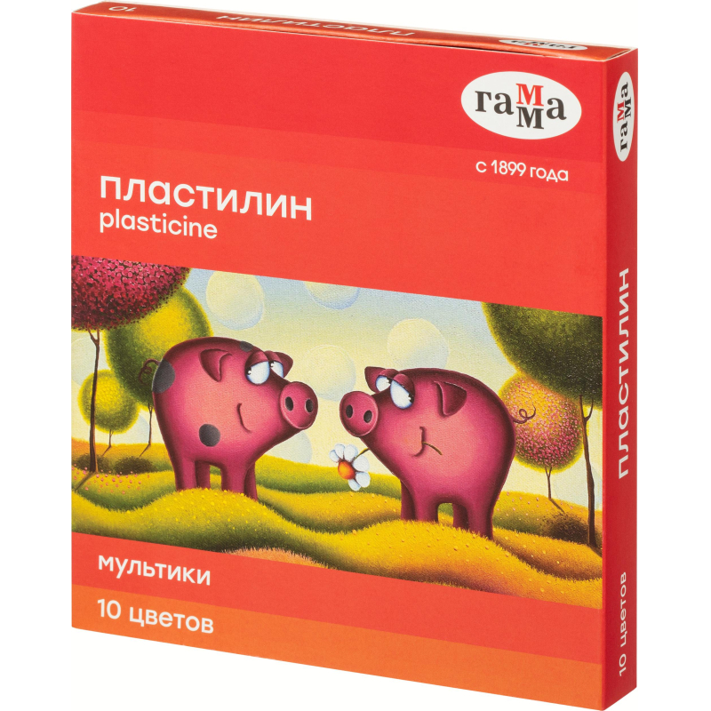 Пластилин 10цв,Мультики,200гр,со стеком