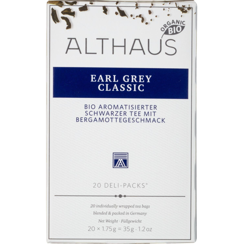 Чай Althaus Bio Earl Grey Classic черный с бергамотом 20 пакетиков